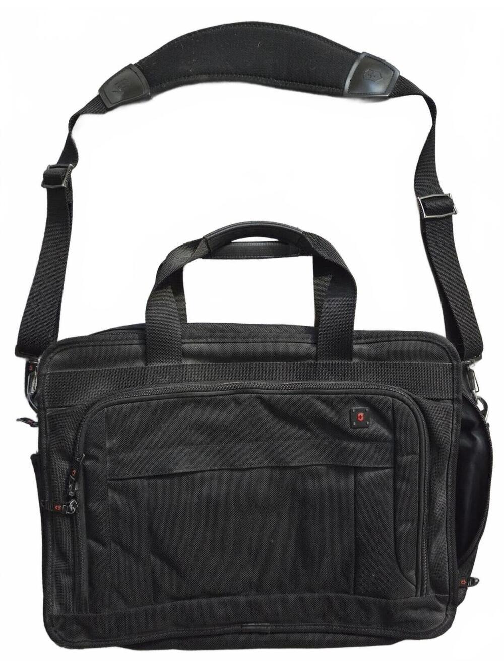 Victorinox Black Laptop Briefcase with Adjustable Shoulder Strap